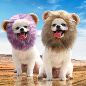 Chapéu Pet Fantasia Leão e Halloween para Cães e Gatos