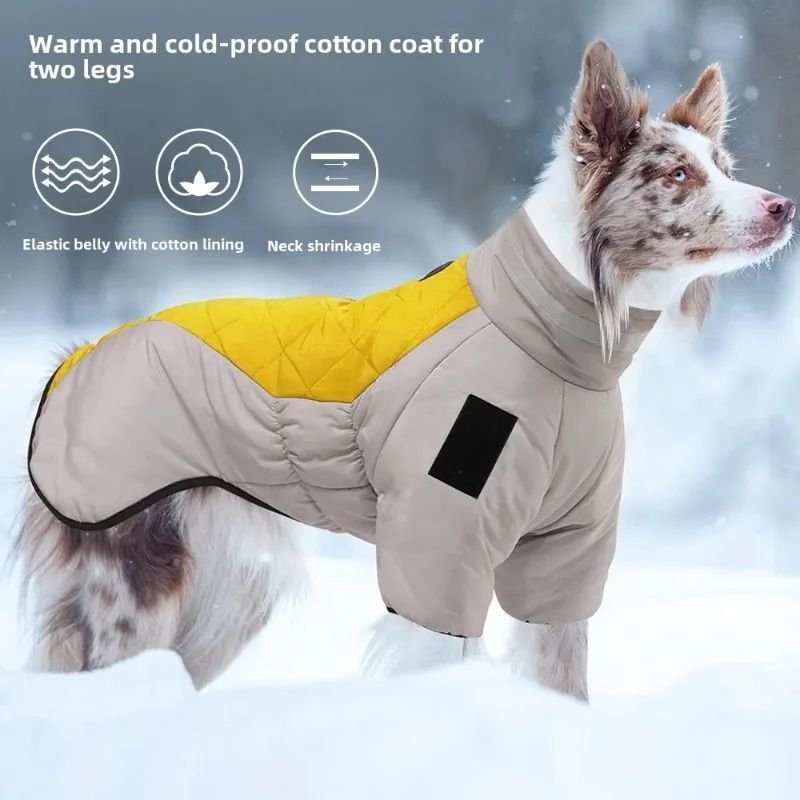 Jaqueta Impermeável Refletiva para Cães Grandes – Inverno e Neve
