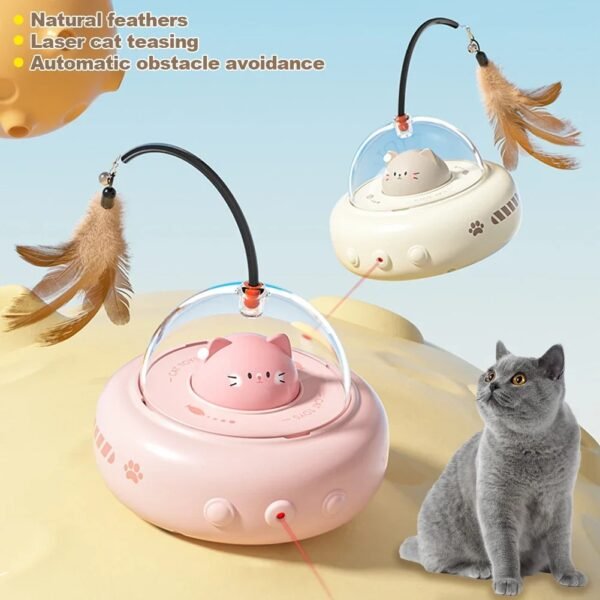 Varinha UFO Elétrica com Sino e Penas Intercambiáveis – Gatos