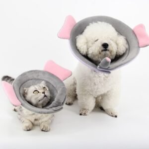 Gola Protetora Floral para Cães e Gatos — Pós-Cirurgia Confortável