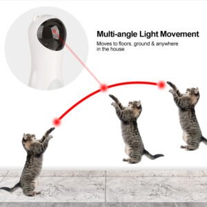 Urso Laser Automático com LED Vermelho - Brinquedo para Gatos