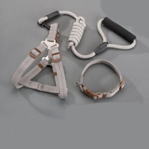 Peitoral em Jeans Resistente para Cães Grandes – Kit Completo com Guia