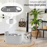 Bebedouro Inteligente Sem Fio com Tigela de Aço Inox e Bateria 4000mAh - Gatos e Cães