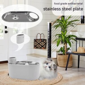 Bebedouro Inteligente Sem Fio com Tigela de Aço Inox e Bateria 4000mAh - Gatos e Cães