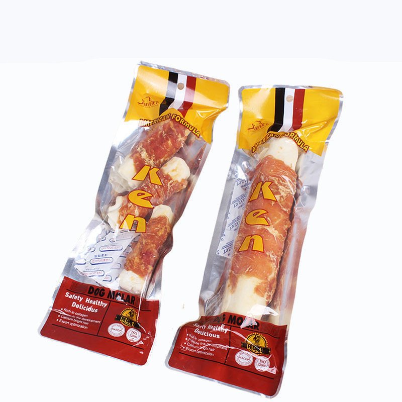 Petisco de Couro Enrolado com Frango Nutritivo para Cães