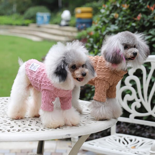 Suéter de Malha Elástica em Cores Sólidas para Pets