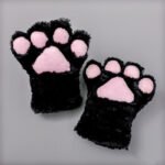 Luvas de Patinha de Gato para Cosplay – Pelúcia Japonesa Fofa