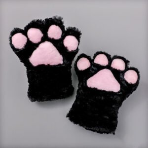 Luvas de Patinha de Gato para Cosplay – Pelúcia Japonesa Fofa