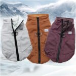 Colete de Inverno em Couro para Cães e Gatos — Do P ao 5XG