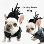 Peruca Dreadlocks Estilo Francês para Pets – Acessório Divertido para Fotos e Festas