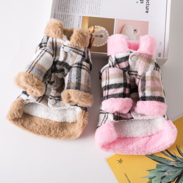 Roupa com Guia para Pets – Jaqueta Acolchoada para Outono e Inverno