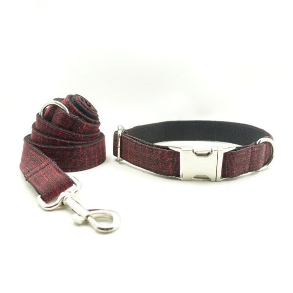 Coleira de Lona com Fivela de Metal para Cães