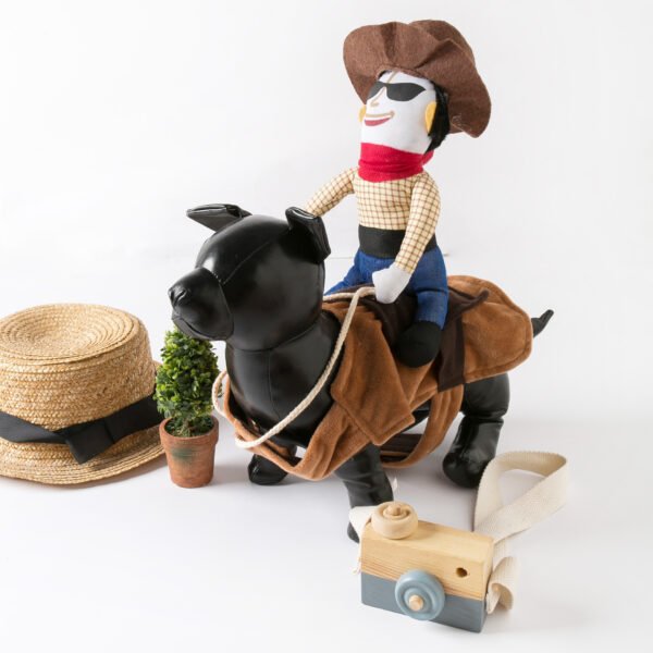 Roupa para Cachorro Estilo Jeans Cowboy — Fantasia Divertida para Fotos