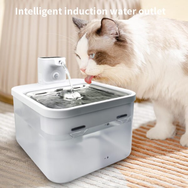 Bebedouro Inteligente Sem Fio Autorecarregável com Sensor – Cães e Gatos