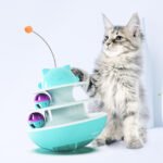Brinquedo de Pista com Bolinhas Giratórias para Gatos