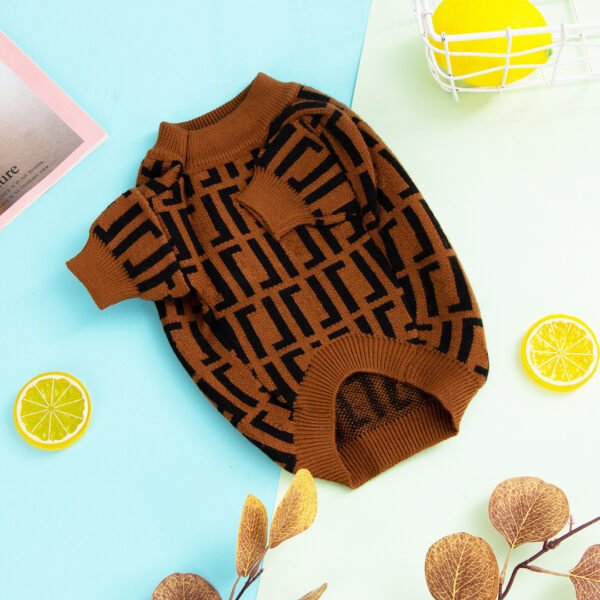 Suéter Estilo Moda com Letras Double F para Cães