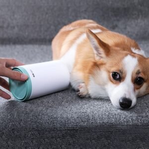 Copo Limpa-Patas Portátil com Escova de Silicone