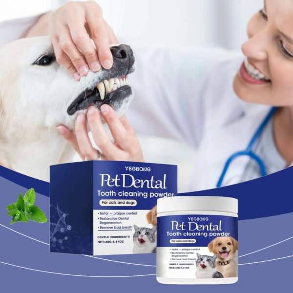 Pó Clareador e Limpador de Dentes para Pets