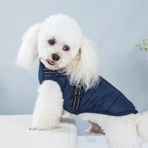 Roupa de Inverno Estilo Esqui para Cães — Colete de Algodão Integrado