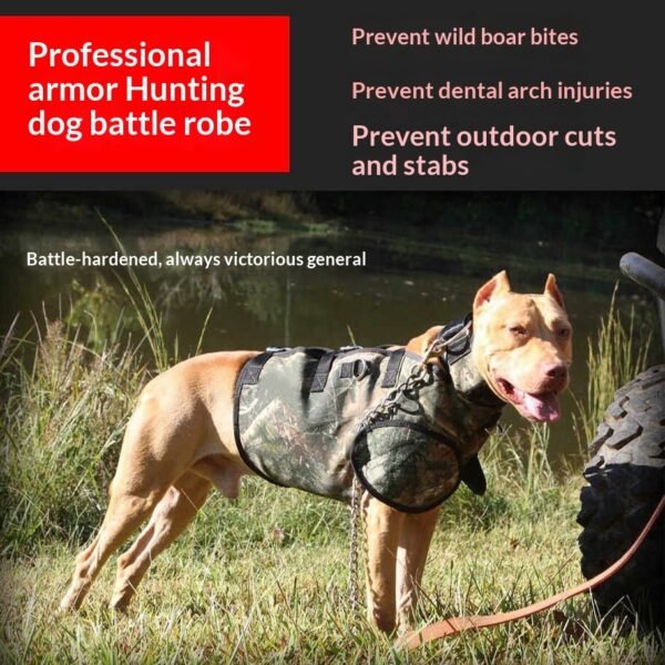 Colete de Proteção Antibite para Cães de Caça – Camuflado 4 Camadas
