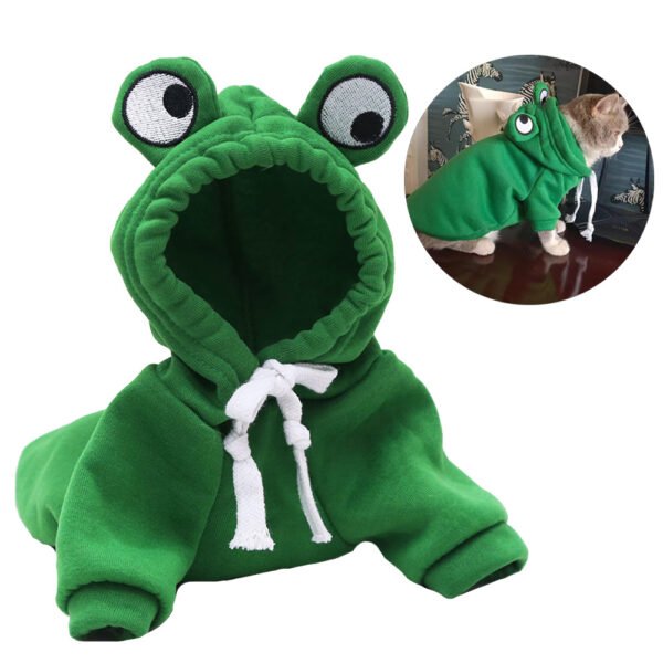 Moletom Fantasia de Sapo para Gatos e Cães – Halloween e Dia a Dia