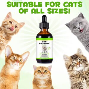 Probióticos 3 em 1 para Gatos com Prebióticos e Enzimas - 2 unidades