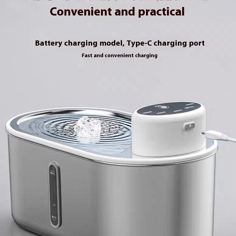 Fonte Bebedouro de Aço Inox com Sensor Infravermelho Sem Fio – Cães e Gatos