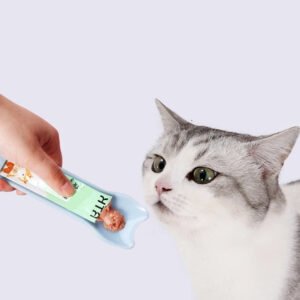 Colher Espremedora de Sachê Higiênica para Gatos - Design Patinha