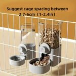 Comedouro e Bebedouro de Grade Suspenso por Gravidade 1.2L - Cães e Gatos