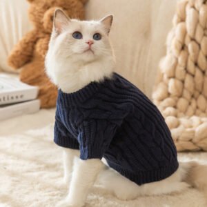 Suéter Cores Sólidas para Gatos e Pets – Antipelinho e Quentinho