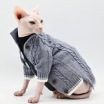 Suéter de Malha de Algodão para Gatos sem Pelo – Macio e Confortável