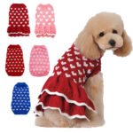 Suéter e Camiseta com Coração para Cães – Estilo Europeu e Americano