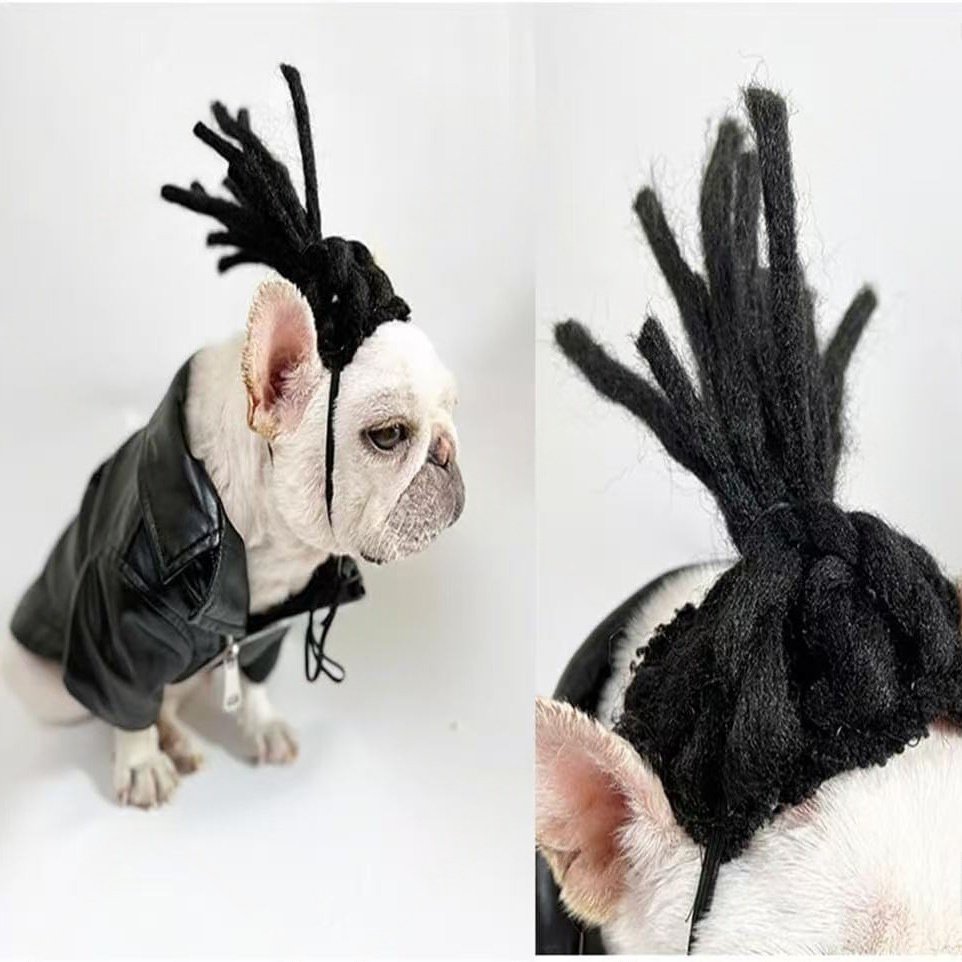 Perruque costume dreadlocks Hip Hop pour chiens et chats