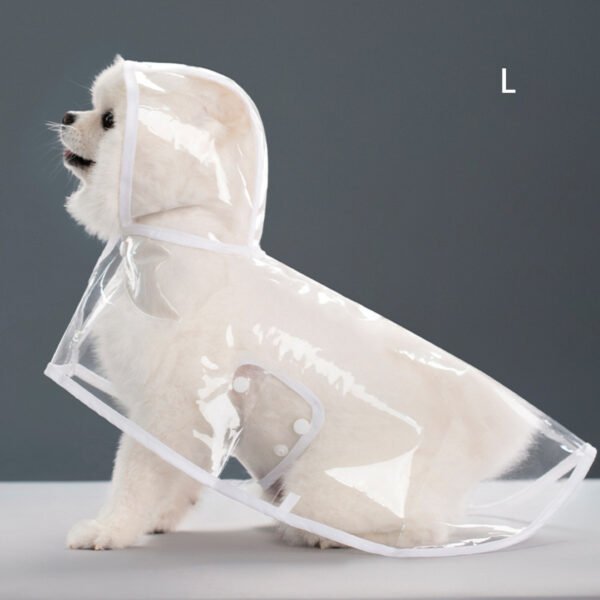 Capa de Chuva para Pets – Branca – Tamanho G – Proteção Total nos Dias de Chuva
