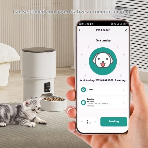 Alimentador Automático Inteligente WiFi com Câmera e Voz 4L – Cães e Gatos