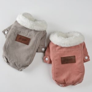 Jaqueta Dupla Lambswool com Forro Fleece para Pets – Estilo Coreano