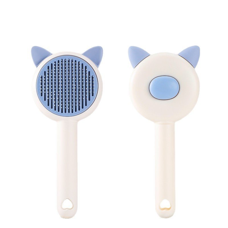 Brosse carde autonettoyante pour chat
