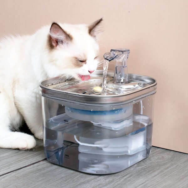 Fonte Bebedouro de Aço Inoxidável 304 com Circulação Automática – Gatos e Cães