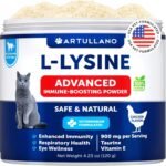 Suplemento de L-Lisina em Pó para Gatos Artullano Suporte Imunológico e Respiratório