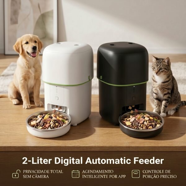Alimentador Automático Inteligente WiFi com Câmera HD 2L e 4L – Cães e Gatos