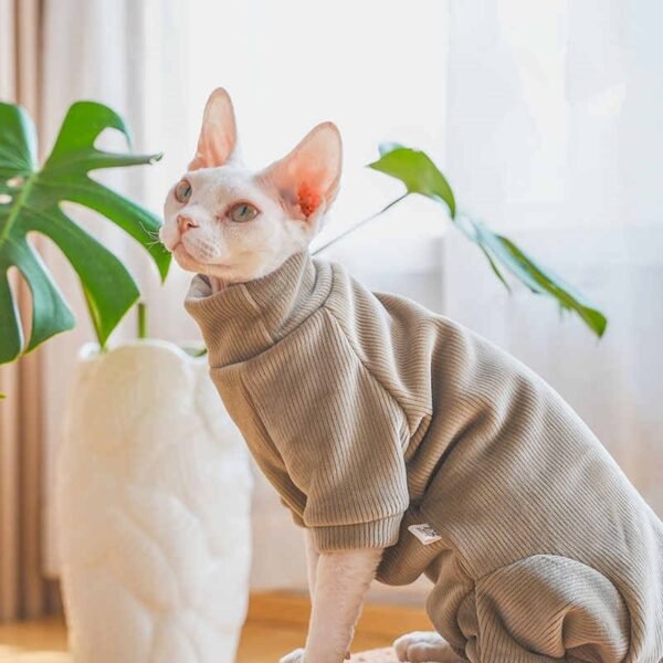 Roupa Quentinha para Gatos Hairless e Devon – Fleece Dupla Face