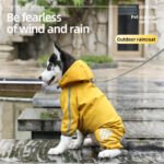 Capa de Chuva Impermeável para Cães e Gatos – 4 Patas com Guia