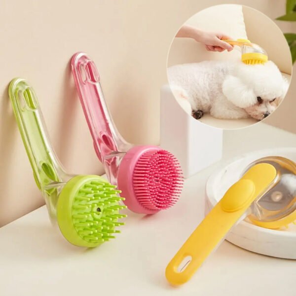 Escova de Banho com Cabo Longo para Cães e Gatos