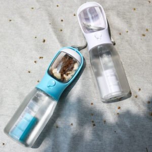 Garrafa Bebedouro 3 em 1 Portátil com Filtro e Porta Saquinhos - Cães