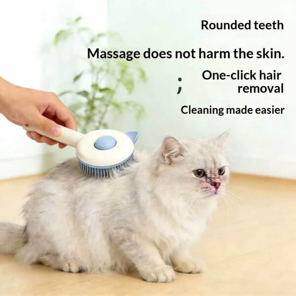 Escova Autolimpante para Gatos – Remove Pelos Soltos com Facilidade