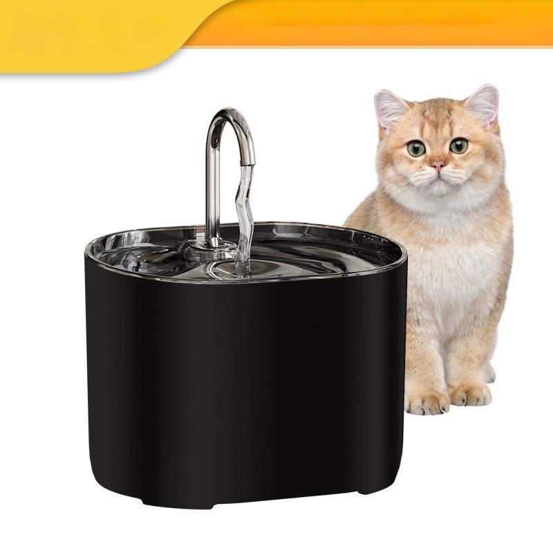 Fuente de agua inteligente para mascotas con sensor de movimiento y grifo de metal