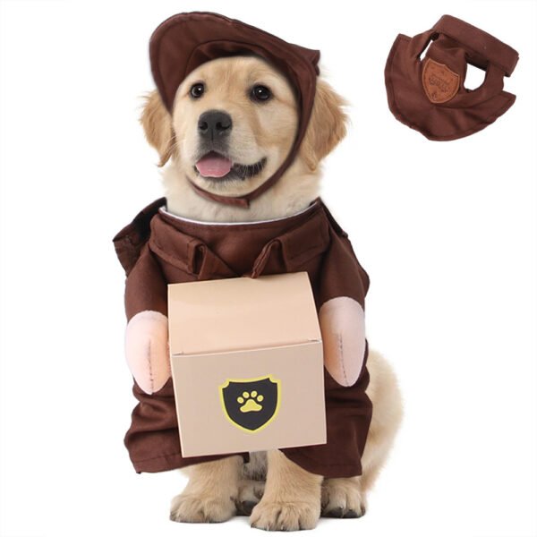 Fantasia de Entregador para Pets – Roupa Divertida para Passeio