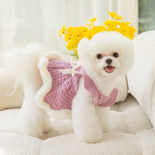 Vestido Suéter de Princesa com Laço para Pets – Duas Pernas