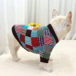 Suéter Colorido Estilo Retalhos Contrastantes para Pets