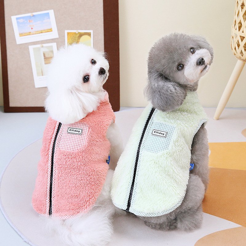 Colete Xadrez Térmico para Pets – Amarelo, Verde e Rosa Lótus